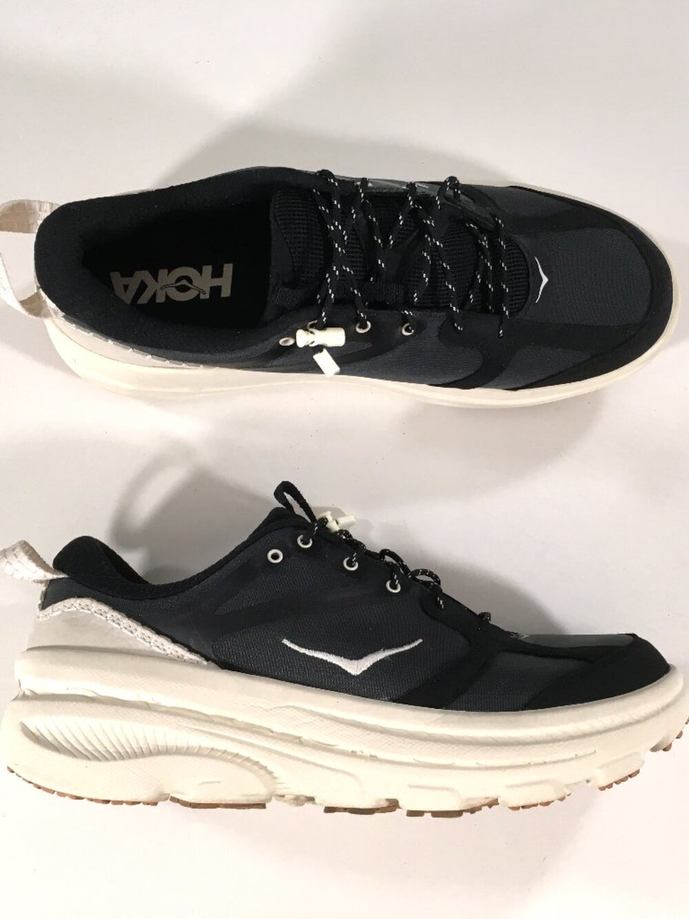 Hoka One One Bondi B3LS Running Shoes Mens Size 12 Black Alabaster 1155351